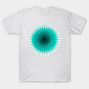 Teal Gradient Flower T-Shirt